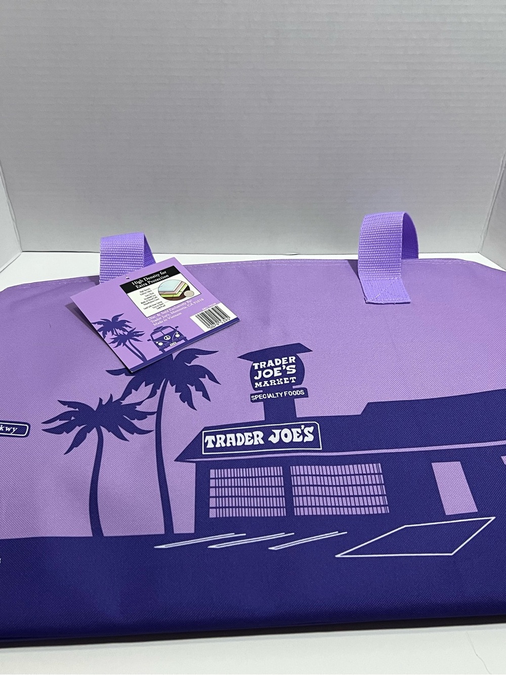 Trader Joe's Purple Lavender Large Insulated Market Tote Bag